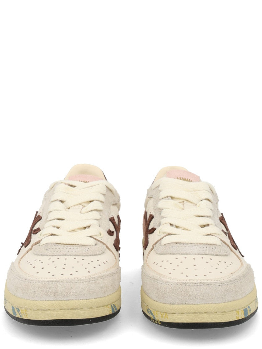 White Color Block Sneakers 3