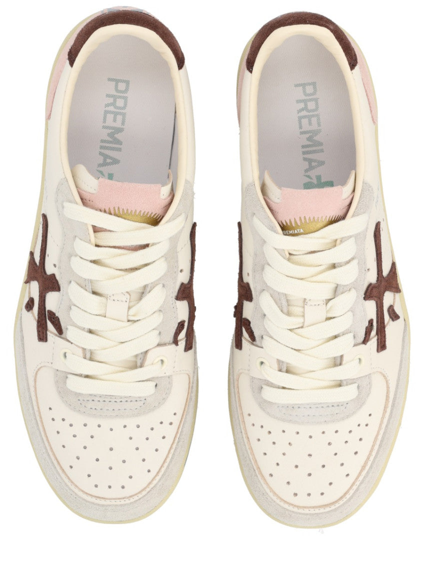 White Color Block Sneakers 5