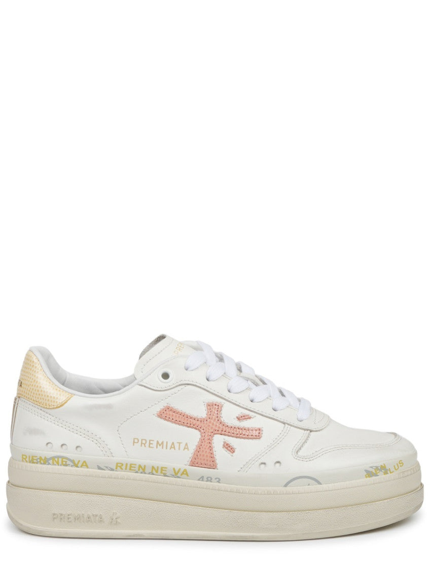 White Logo Sneakers 7