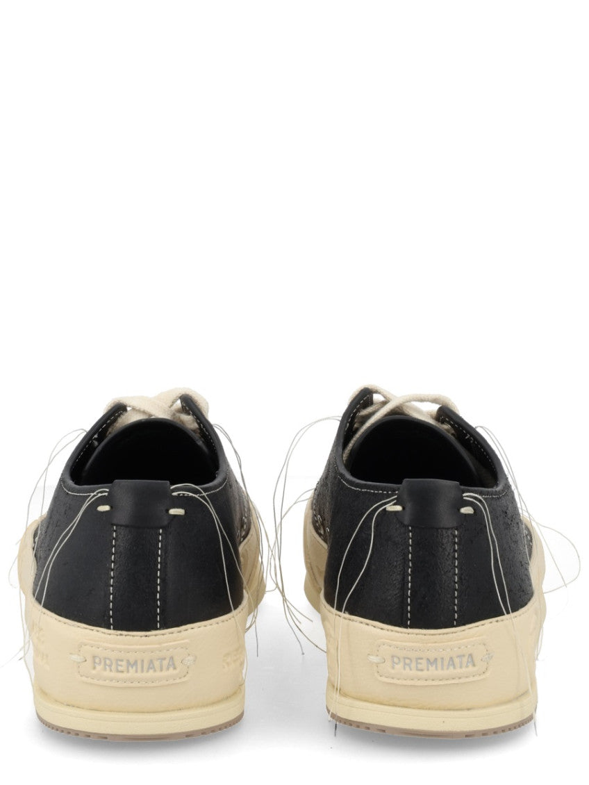 Black Solid Vincent Sneakers 4