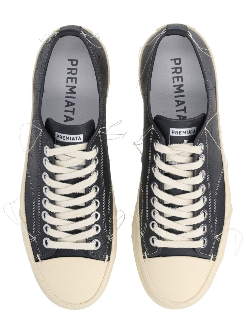 Black Solid Vincent Sneakers 5