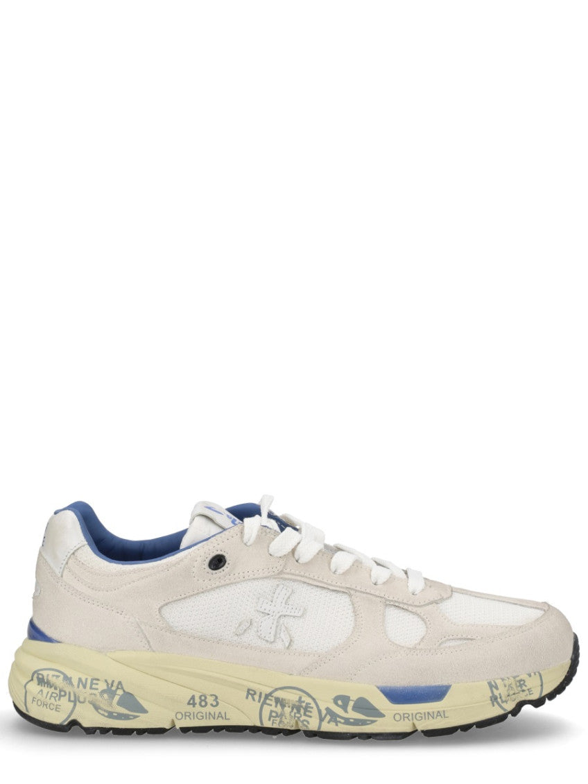 White Solid Mase-25 Sneakers 1