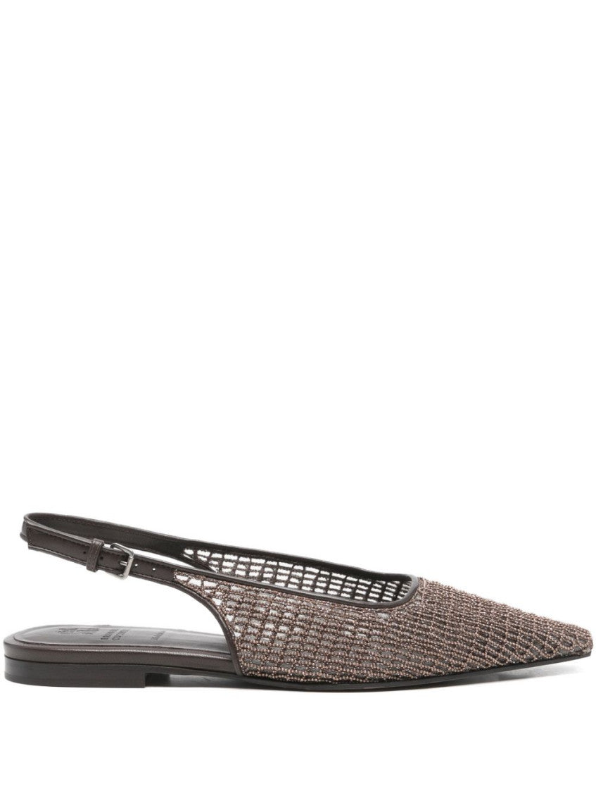 Brown Slingback Ballets Flats 1