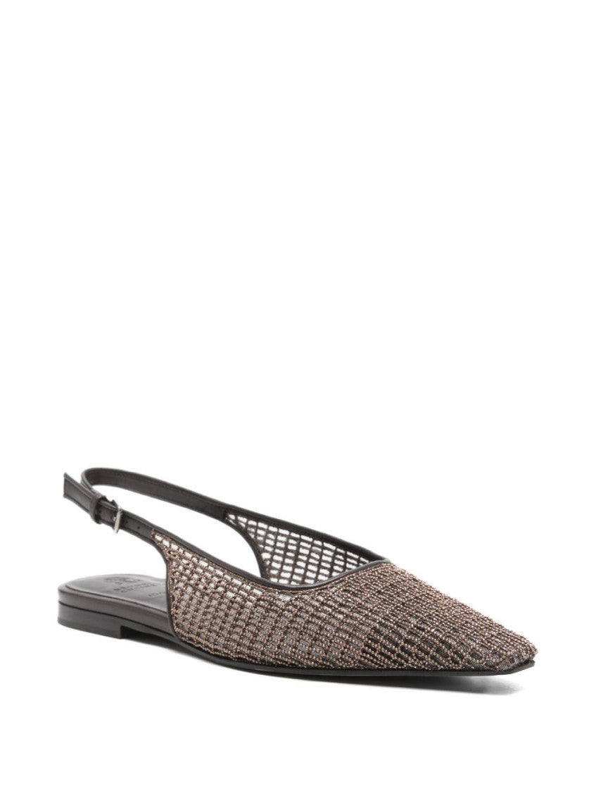 Brown Slingback Ballets Flats 2
