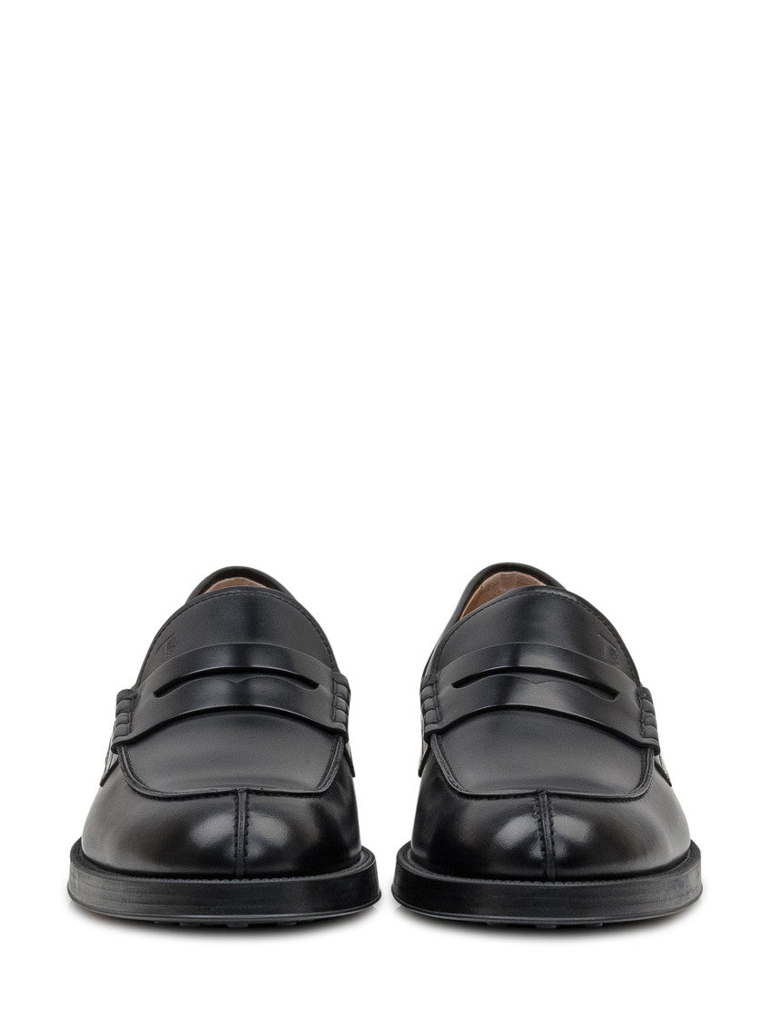 Black Solid Loafers 2