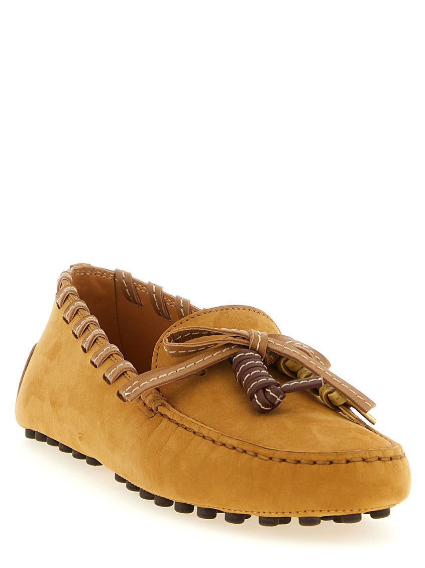 Beige Solid Loafers 2