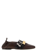 Brown  Leather Ballet Flats 1