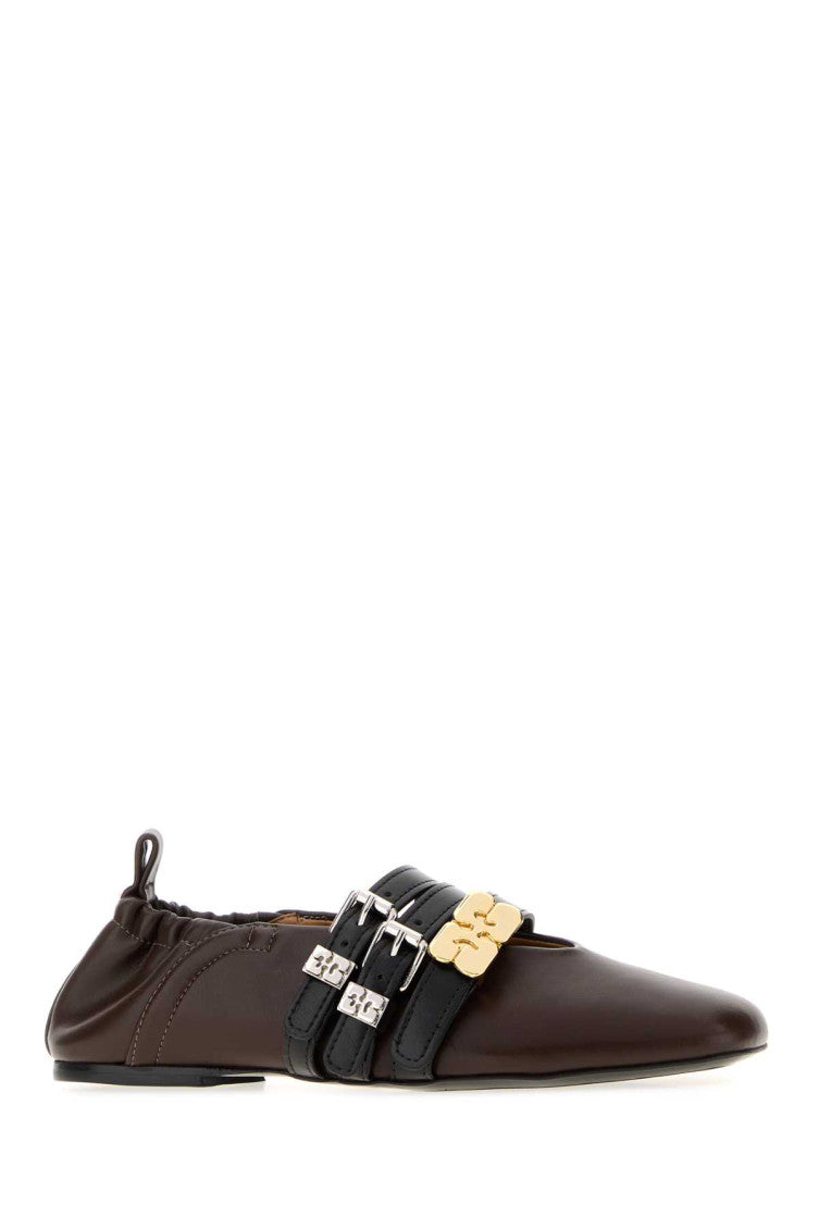 Brown  Leather Ballet Flats 2