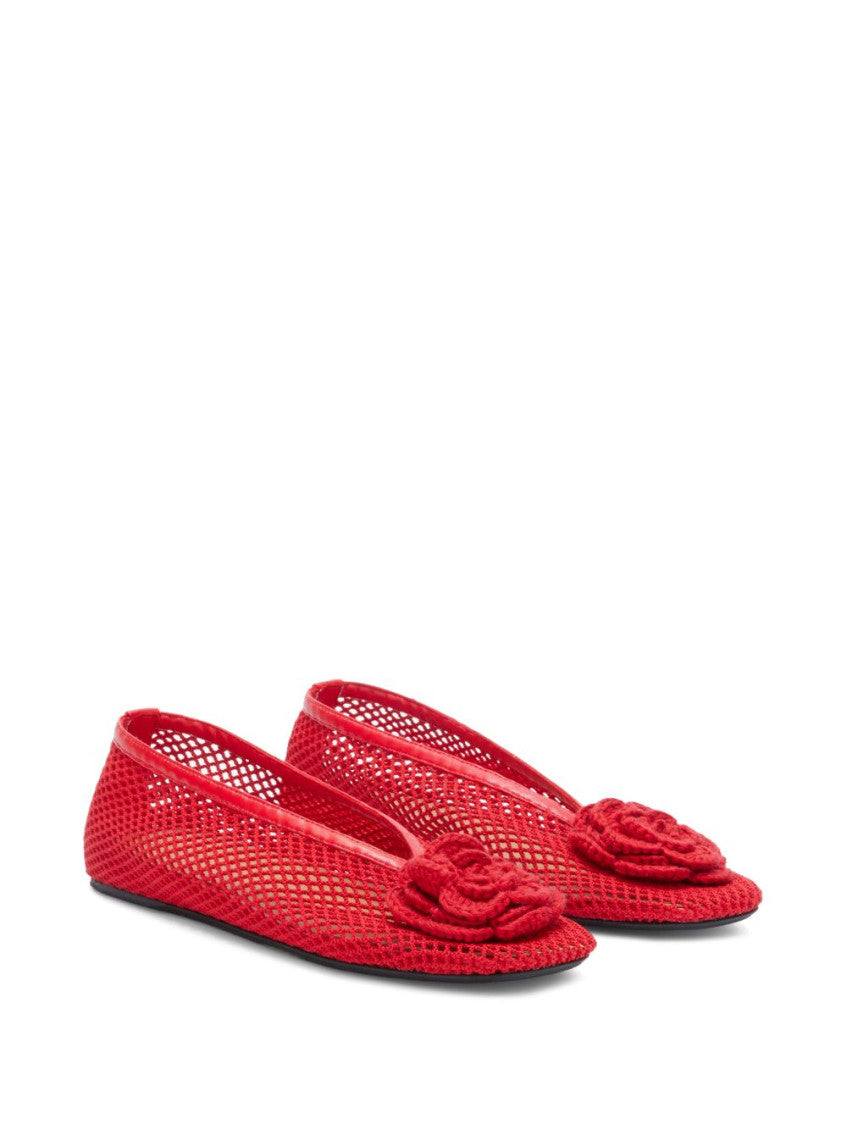 Red Slip On Ballet Flats 2