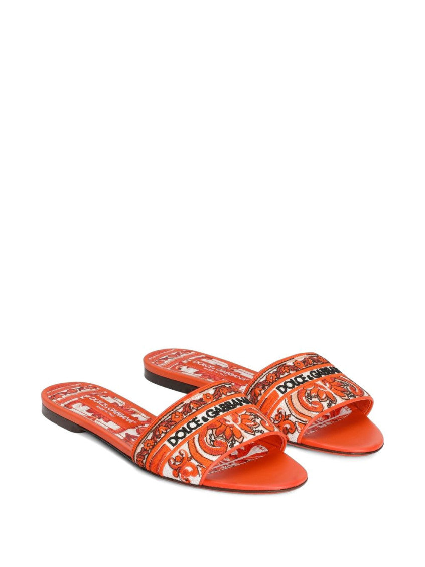 Orange Logo Flats 2