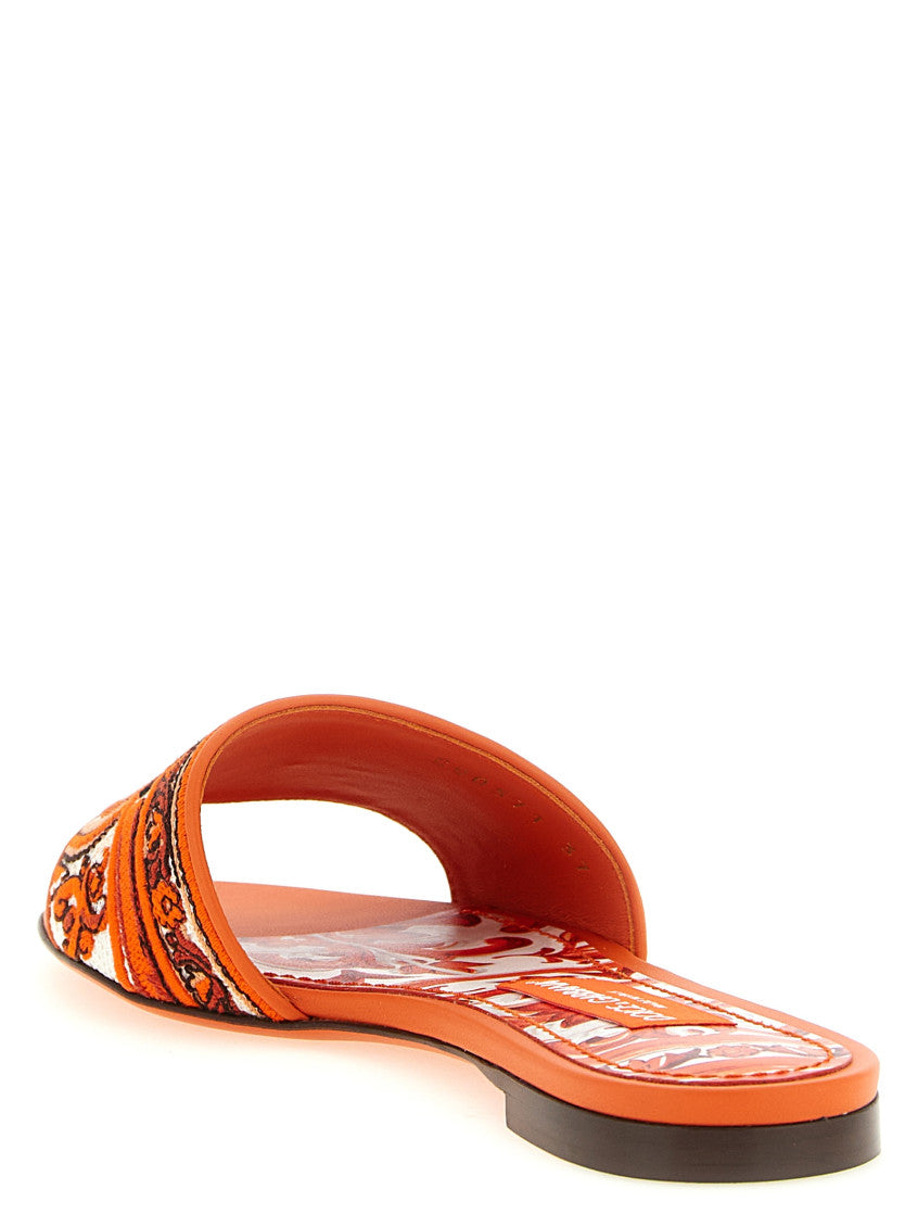 Orange Logo Flats 4