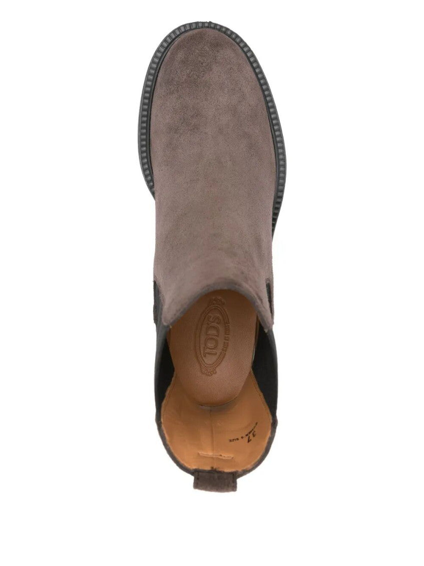Dark Brown Suede Ankle Boots 4