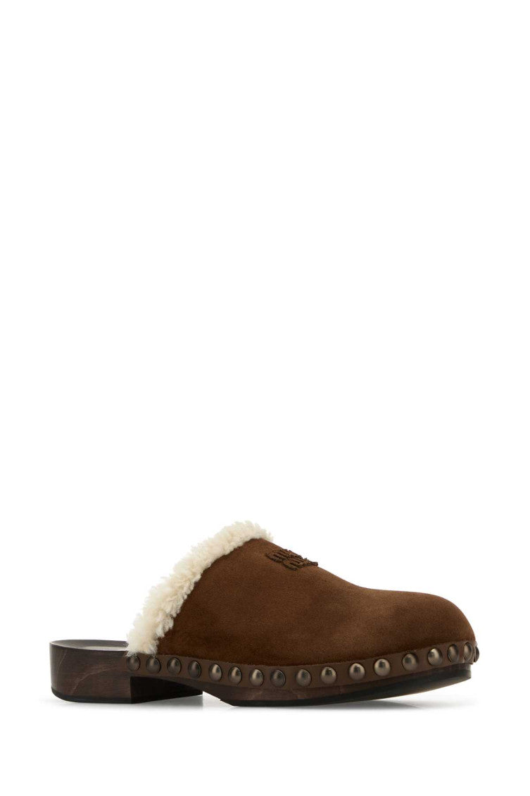 Brown Suede Mules 2