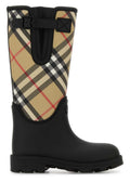 Black Printed High Boots 1