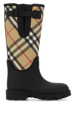 Black Printed High Boots 1
