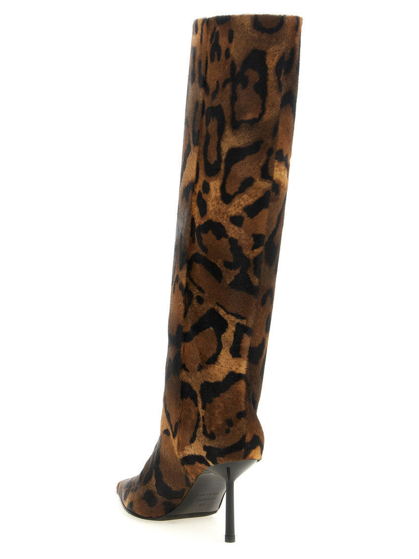 Brown Leopard Print Boots 3
