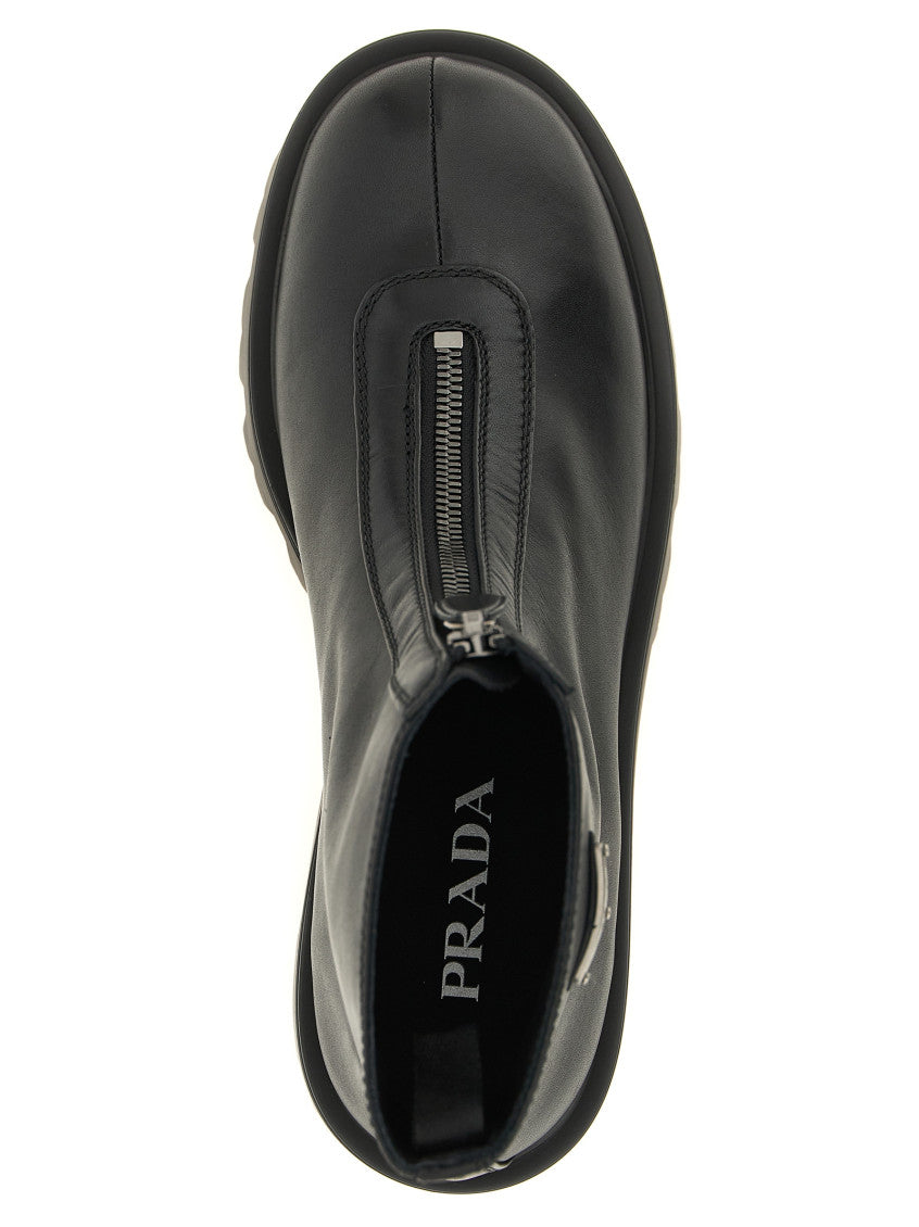 Black Zipped Ankle Boots 4