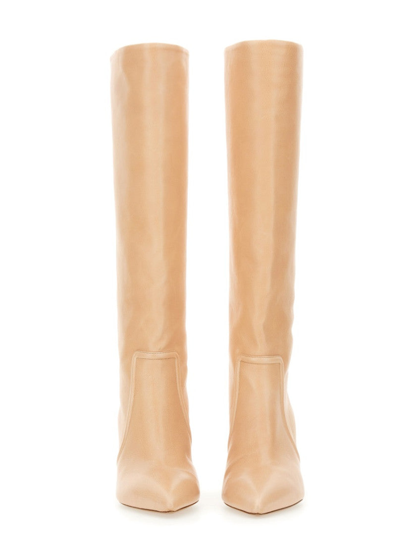 Beige Knee-High Boots 4