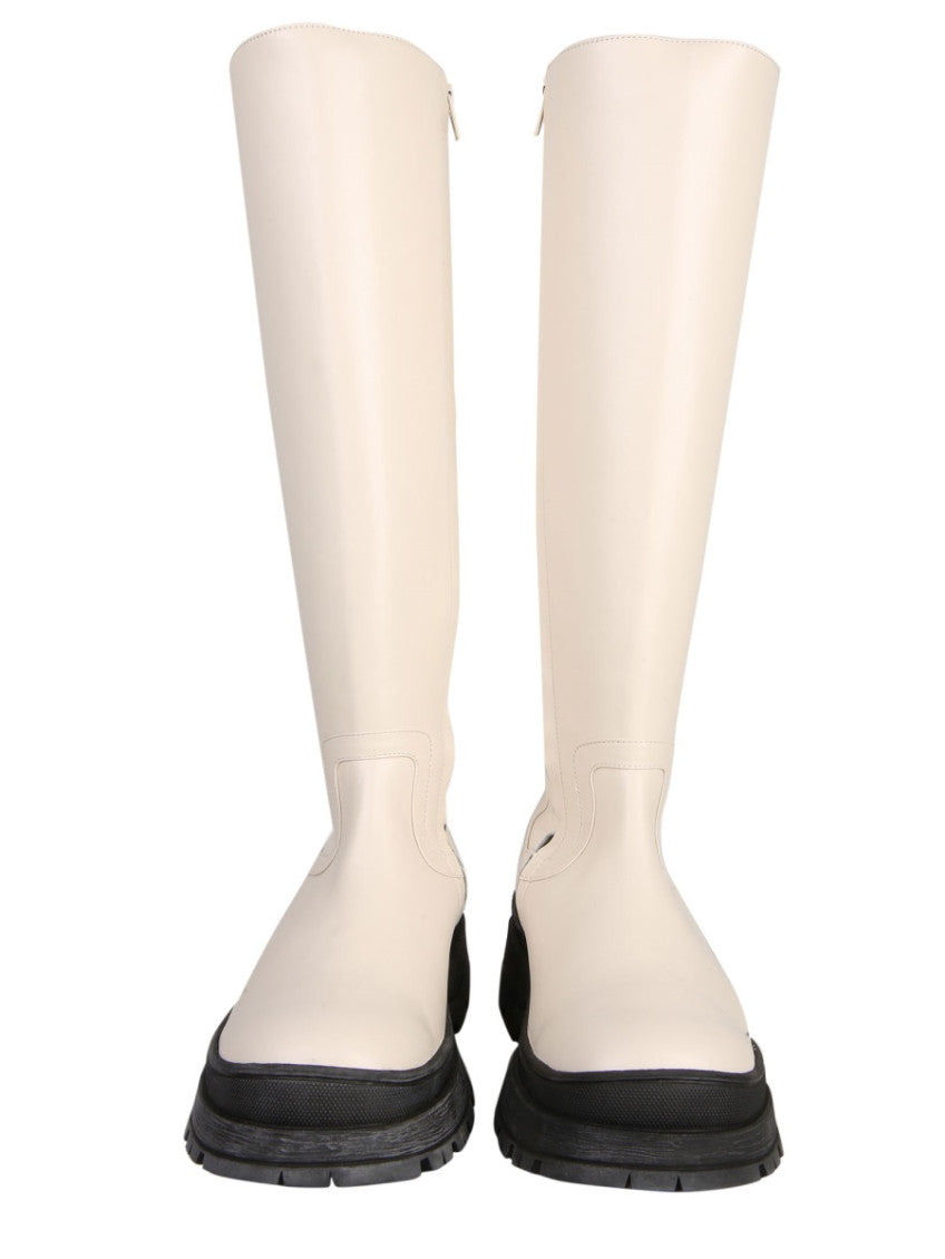 Cream High Boots 2