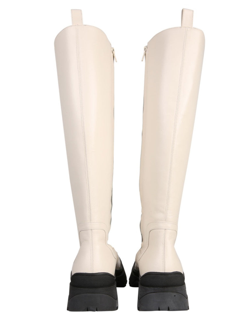 Cream High Boots 3