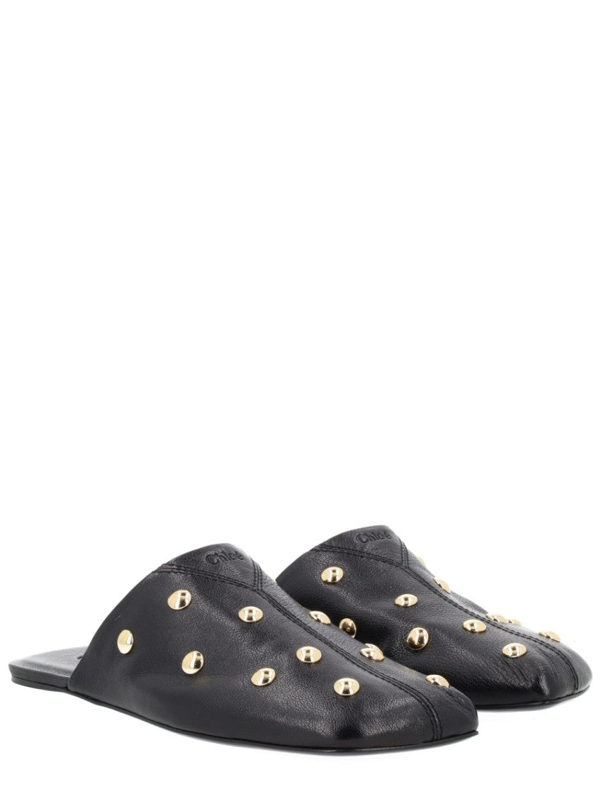 Black Studded Mules 2