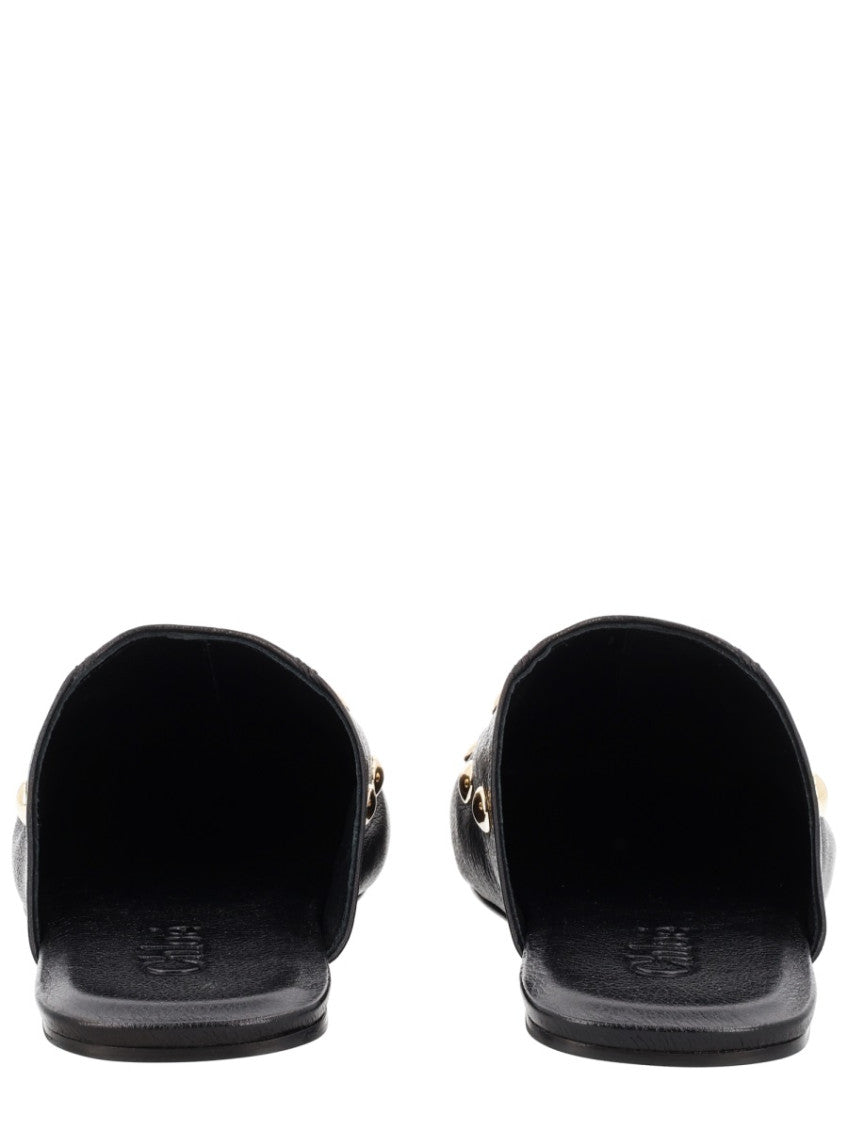 Black Studded Mules 4