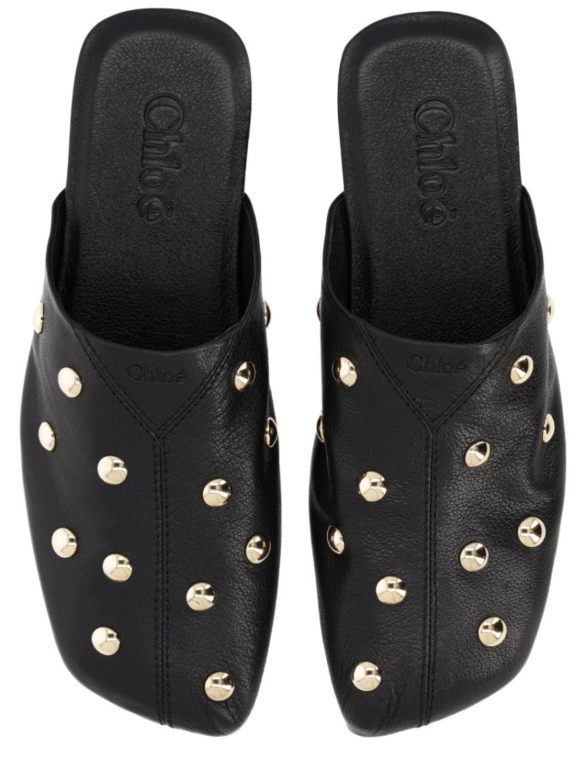 Black Studded Mules 5