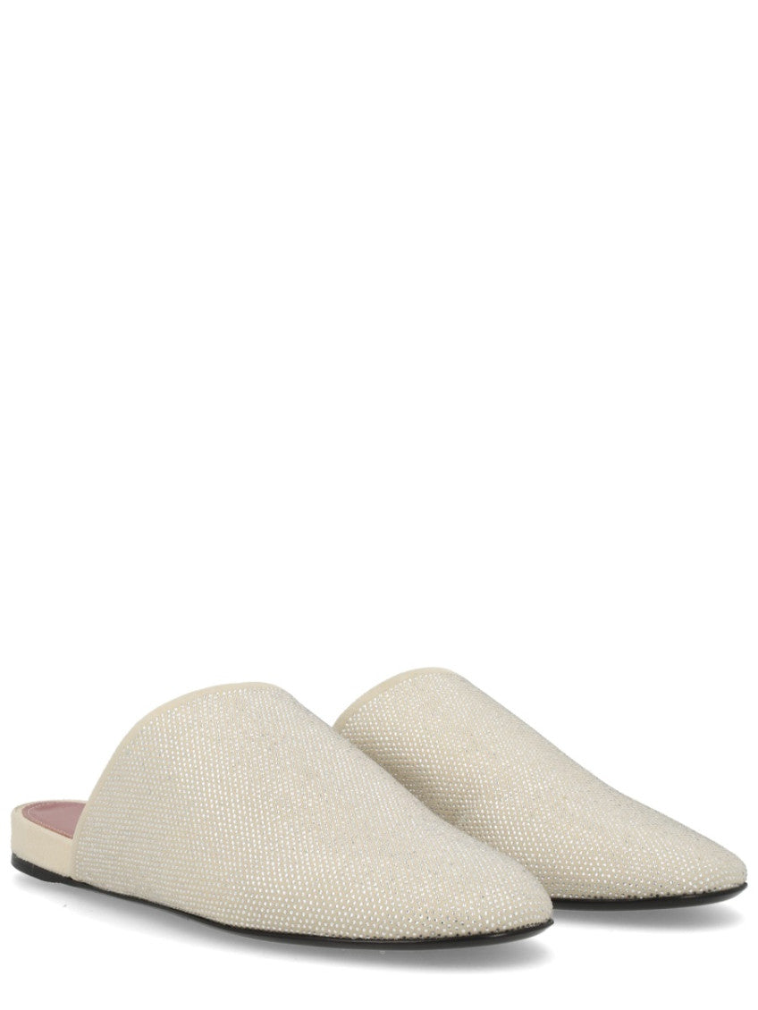 Beige Embellished Mules 2