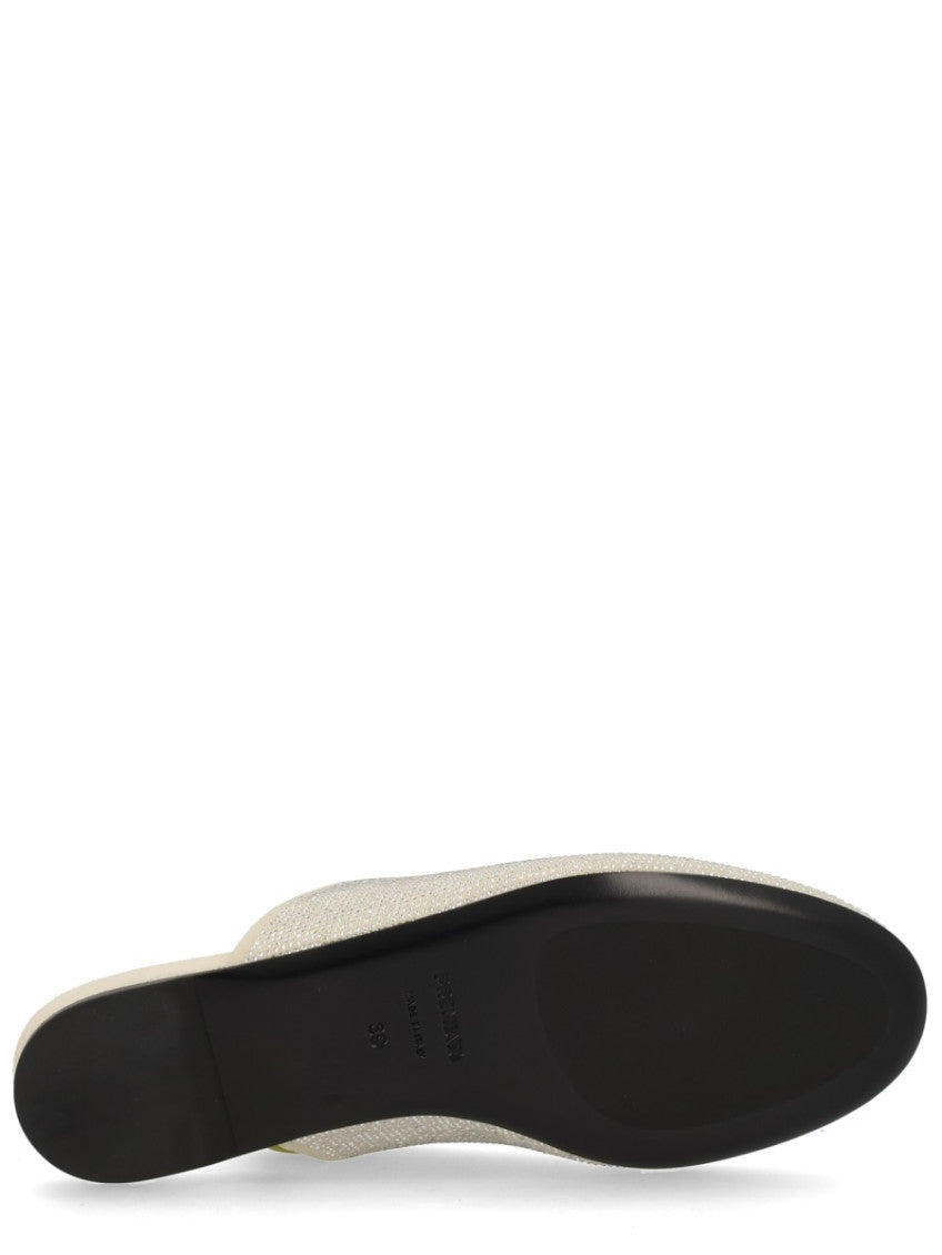 Beige Embellished Mules 6