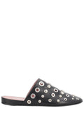 Black Studded Mules 1