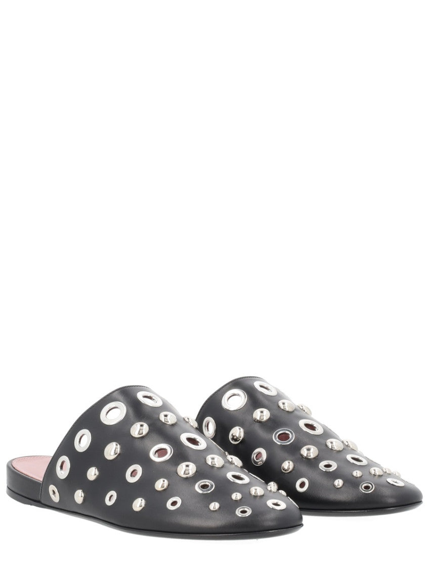 Black Studded Mules 2