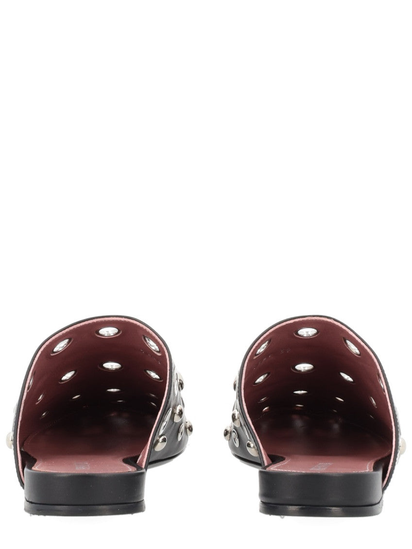 Black Studded Mules 4