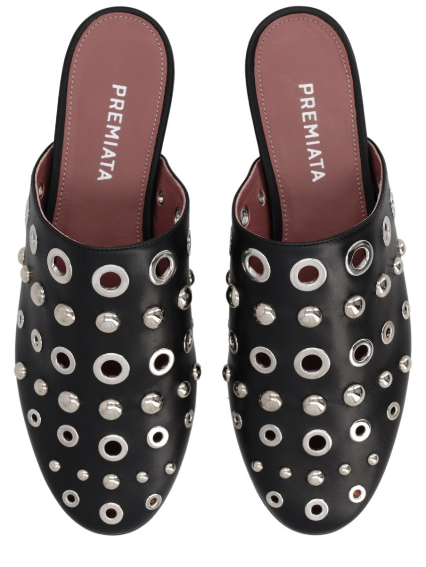 Black Studded Mules 5