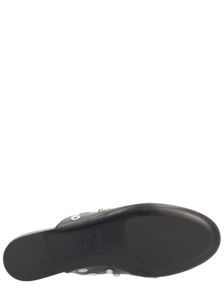Black Studded Mules 6
