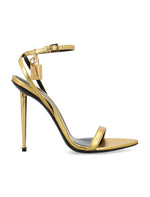 Golden Ankle Strap Heels 1