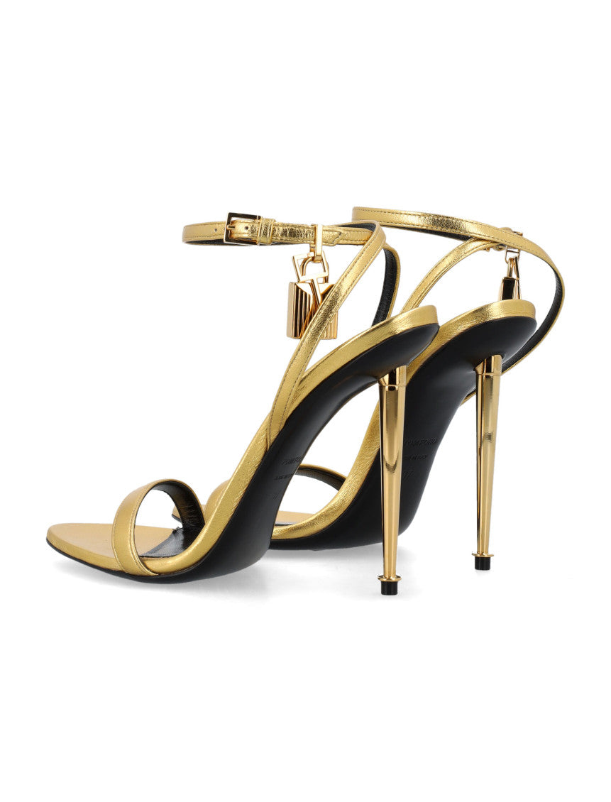 Golden Ankle Strap Heels 3