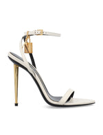 Off White Ankle Strap Heels 1