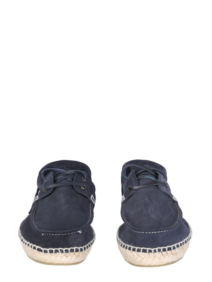 Navy Blue Slip On Espadrille Loafers 2