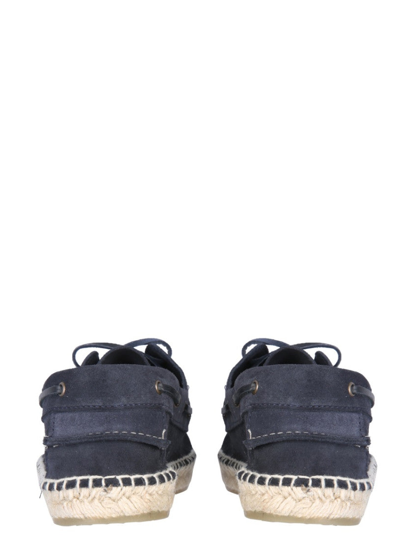 Navy Blue Slip On Espadrille Loafers 3