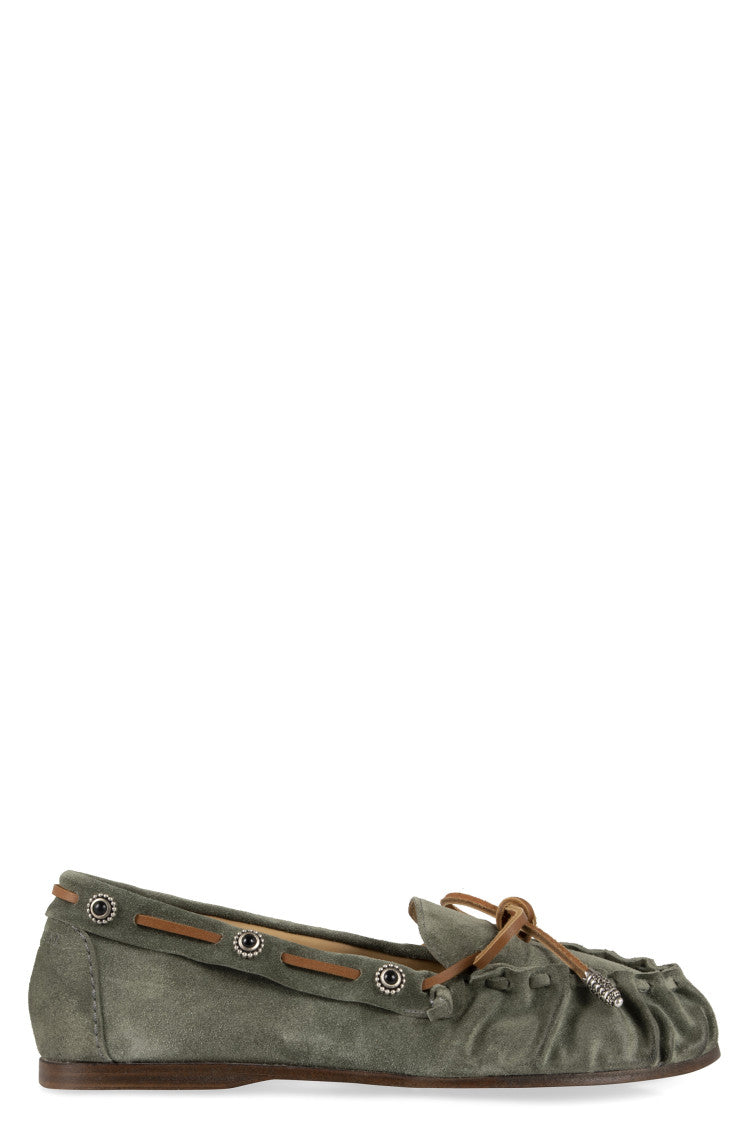 Green Suede Loafers 1