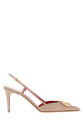 Pink Leather Logo Pumps 1