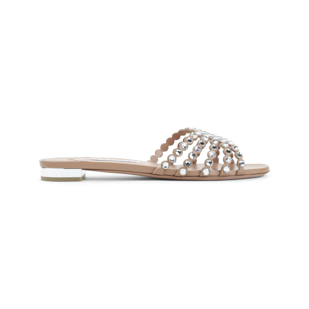 Pink Embellished Flash Sandals 1