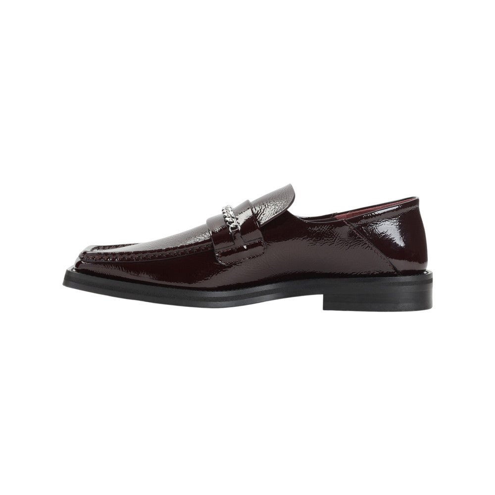 Maroon  Chain Loafers 2
