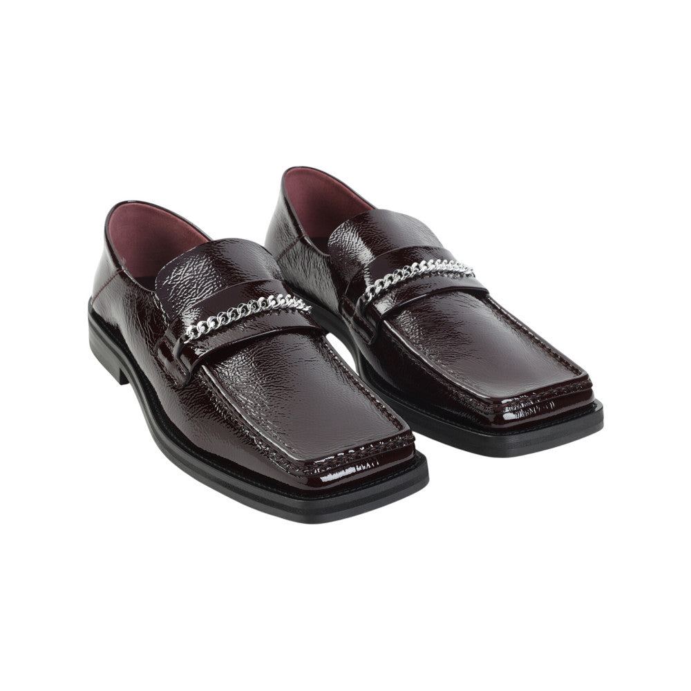 Maroon  Chain Loafers 3