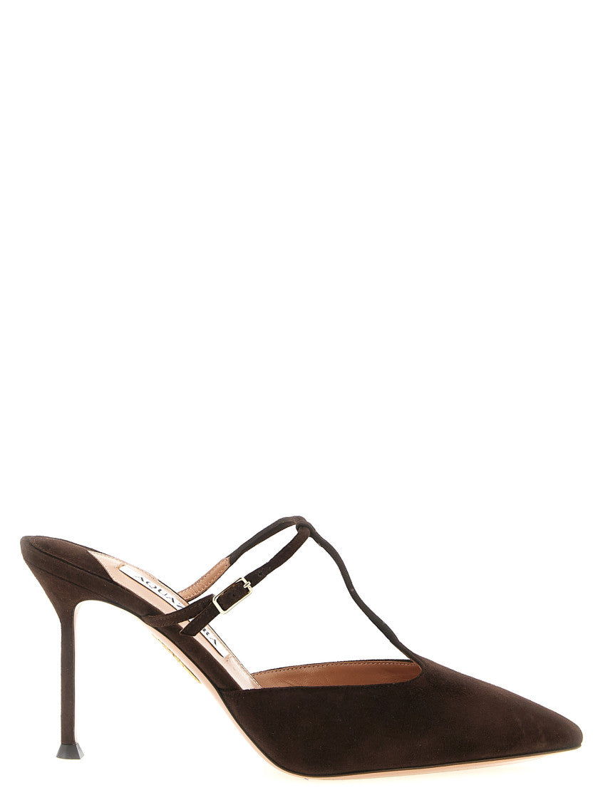 Brown Suede Pumps 1