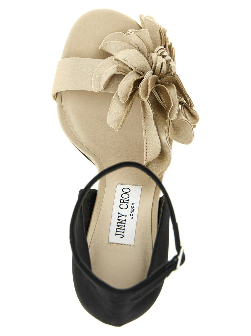 BlackWhite Ankle-strap Heels 4