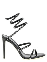 BlackWhite Embellished Cleo Heels 1