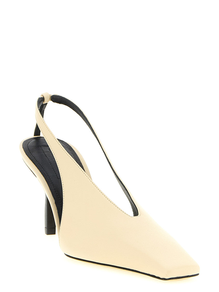 Beige Slingback Pumps 2