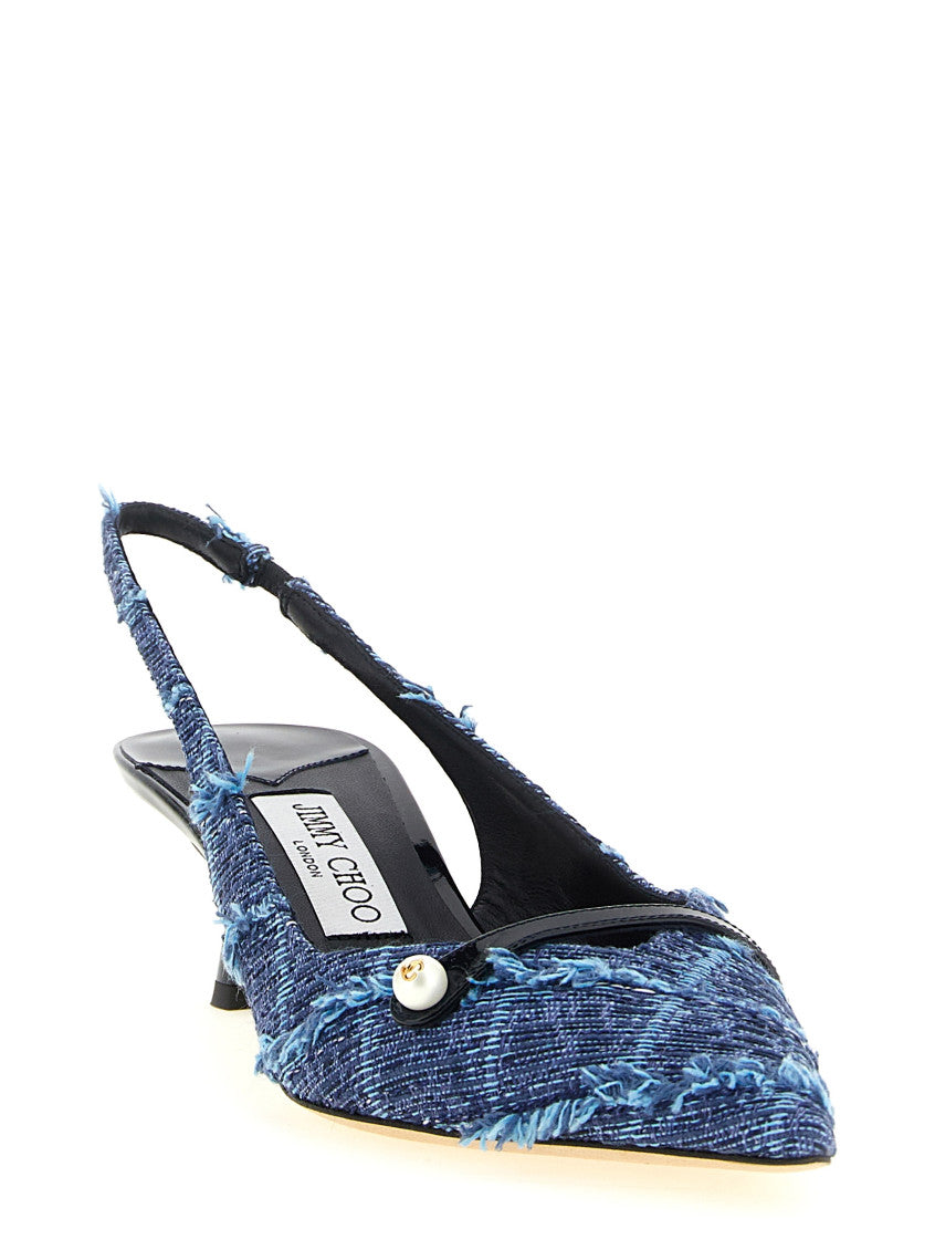 Denim Slingback Pumps 2