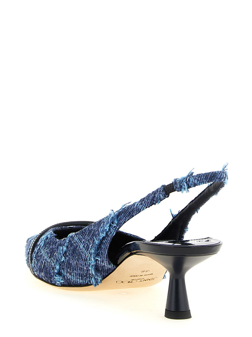 Denim Slingback Pumps 3